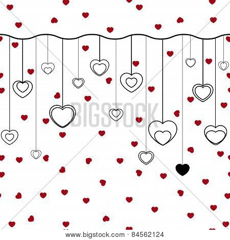 Seamless Pattern With Hearts