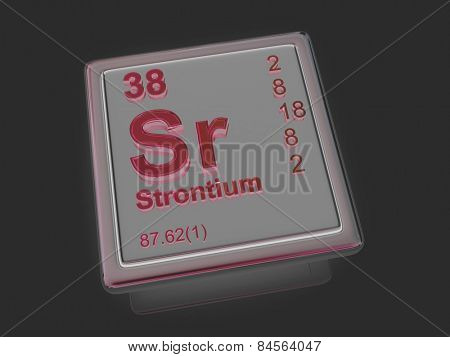 Strontium. Chemical element. 3d