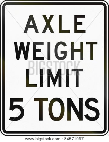 Axle Weight Limit 5 Tons
