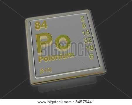 Polonium. Chemical element. 3d