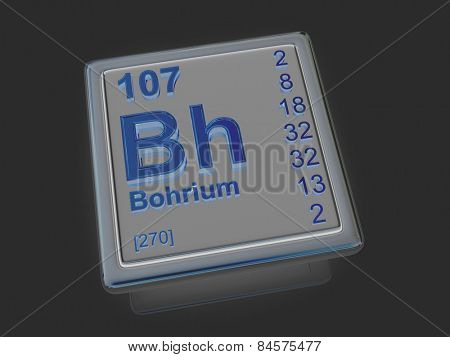 Bohrium. Chemical element. 3d