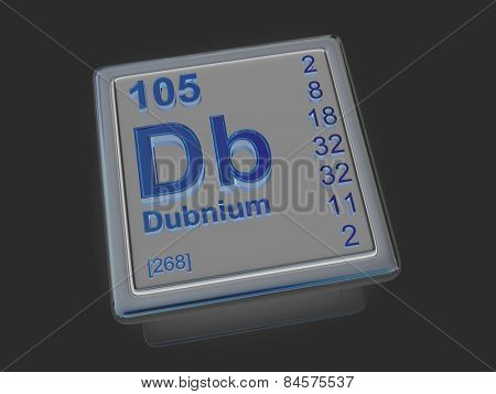 Dubnium. Chemical element. 3d