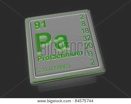Protactinium. Chemical element. 3d