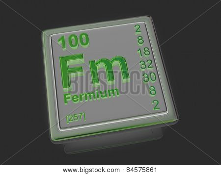 Fermium. Chemical element. 3d