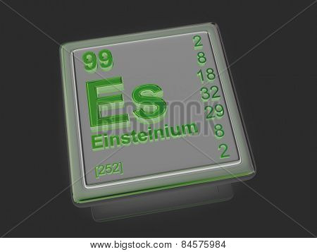 Einsteinium. Chemical element. 3d