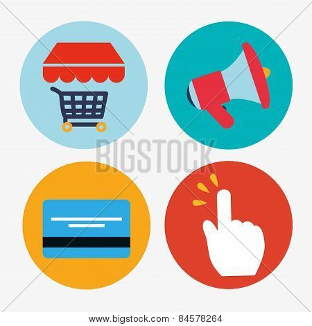 Shopping design, vector illustration.