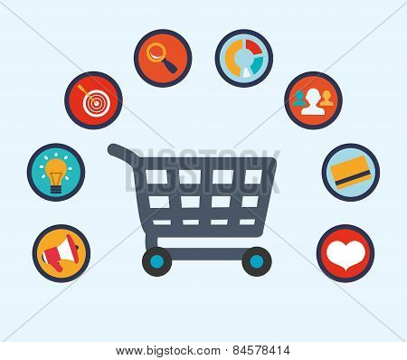 Shopping design, vector illustration.