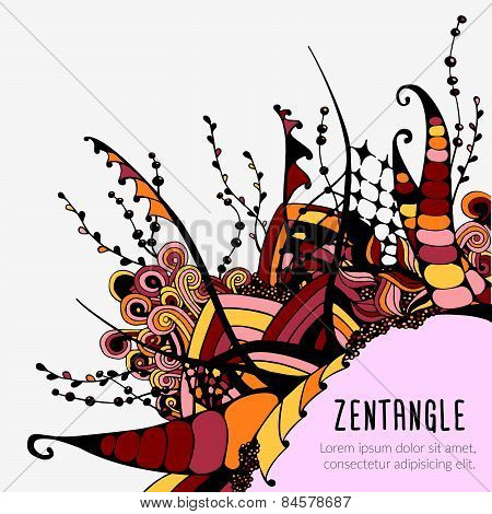 Decorative zentangle element corner.