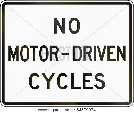 No Motor-driven Cycles