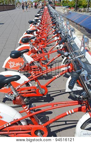 Bicycle share program in Barcelona, Spain