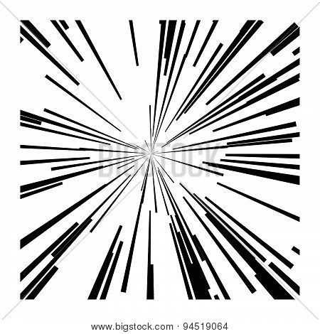 illustration vector abstract speed motion black lines star burst background
