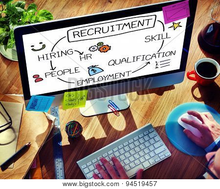 Recruitment Hiring Skill Qualification Job Concept