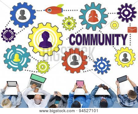 Community Connection Society Social Media Social Network Concept