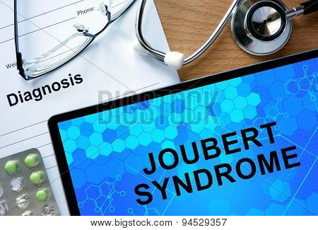 Diagnosis Joubert syndrome and tablets.