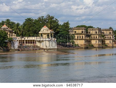 Shiva Temple And Burial Ghat.