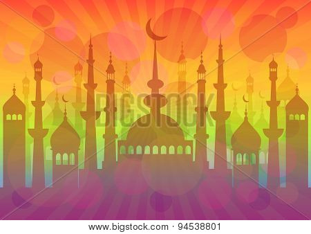 Card For Greeting With Beginning Of Fasting Month Ramadan