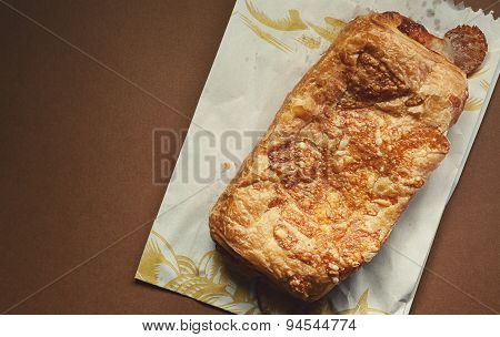 Croissant With Ham Areal View