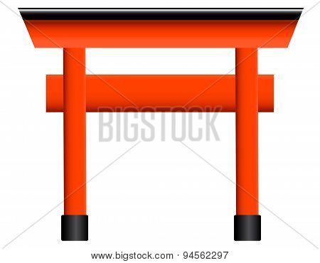 Traditional Torii gate vector