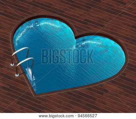 Shaped Pool Heart