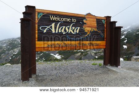 Welcome To Alaska sign