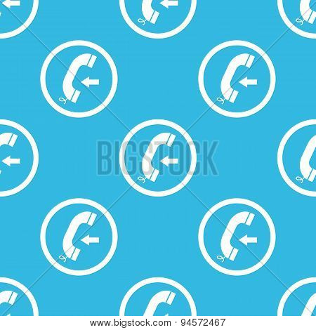 Incoming call sign blue pattern
