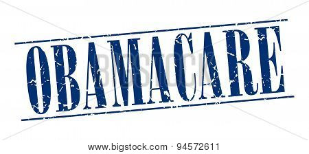 Obamacare Blue Grunge Vintage Stamp Isolated On White Background