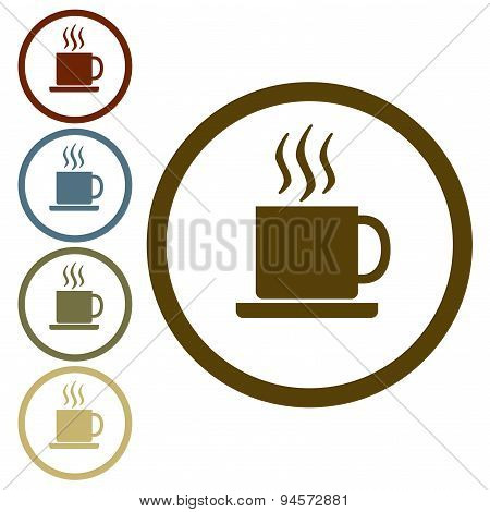 Coffee cup icon or sign. Vector illustration.