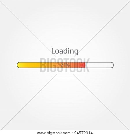 Progress loading bar. Infographic design element.