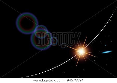 abstract background realistic sunrise in space,eps 10.