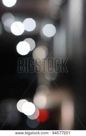 Blurred Lights Of The Big City At Night