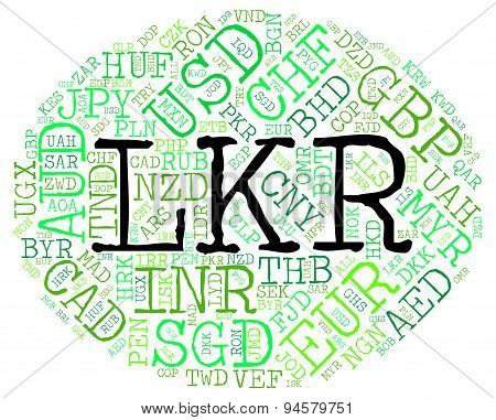 Lkr Currency Shows Sri Lanka Rupee And Banknotes
