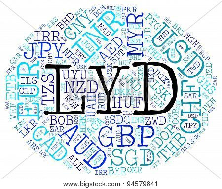 Lyd Currency Means Libyan Dinar And Coin