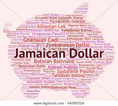 Jamaican Dollar Represents Currency Exchange And Dollars