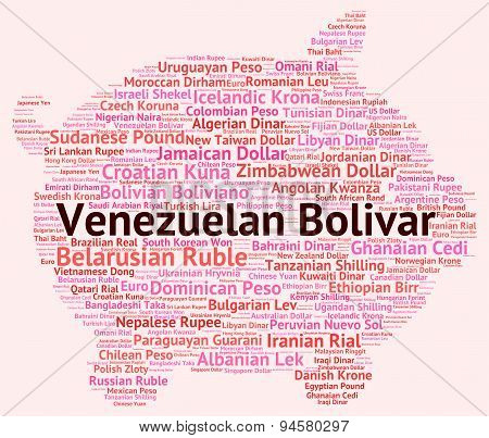 Venezuelan Bolivar Means Currency Exchange And Broker