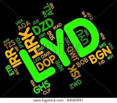 Lyd Currency Represents Worldwide Trading And Currencies
