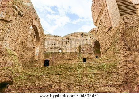 The Baths Of Caracalla In Rome, Italy