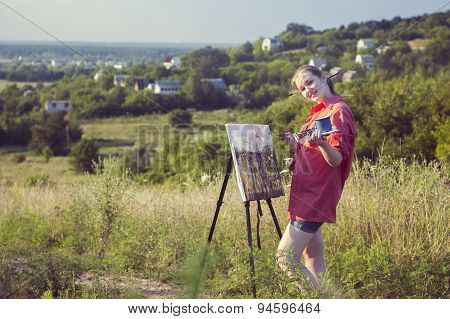 Artist On The Plain Air