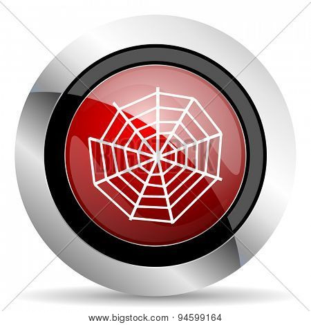 spider web red glossy web icon original modern design for web and mobile app on white background 