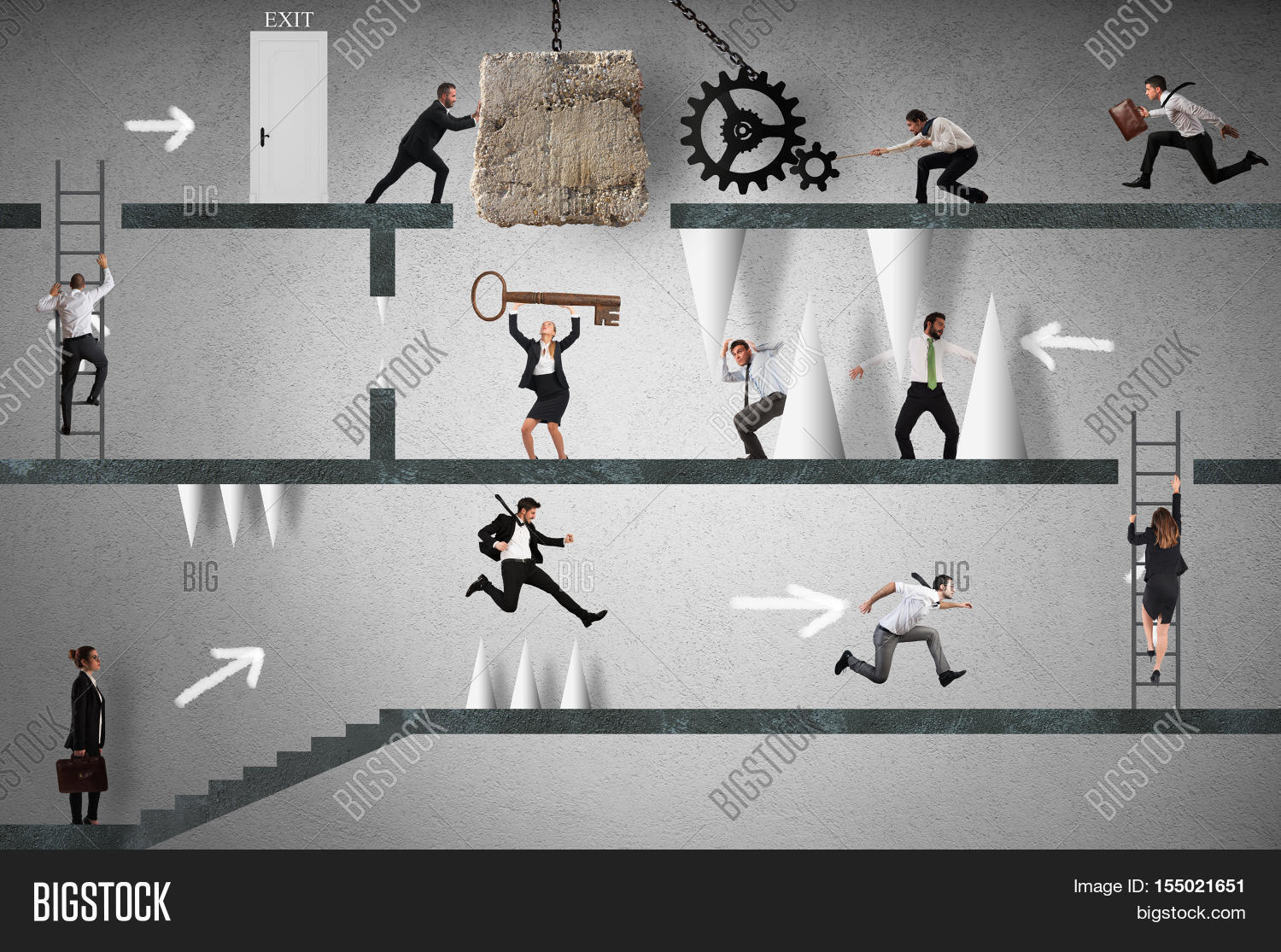 Business People Trying Image & Photo (Free Trial) | Bigstock