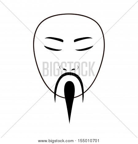 east asian traditional man icon image vector illustration design