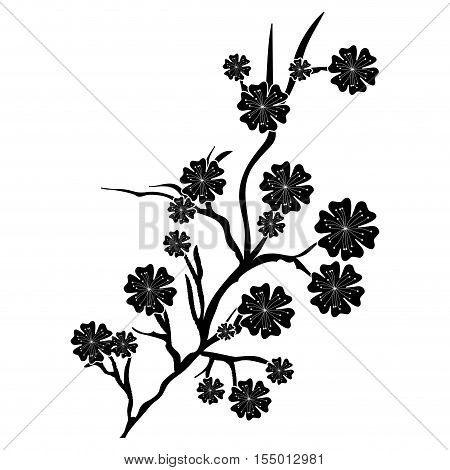 cherry blossom icon iimage vector illustration design