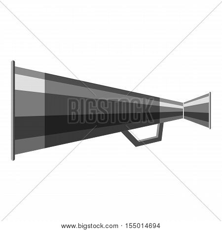 Mouthpiece icon. Gray monochrome illustration of mouthpiece vector icon for web