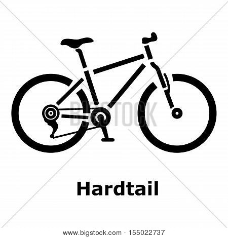 Hardtail bike icon. Simple illustration of hardtail bike vector icon for web