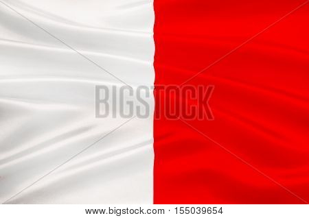 Flag of Bari is the capital city of the Metropolitan City of Bari and of the Apulia region Italy. 3d illustration
