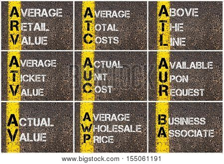 Photo Collage Of Business Acronyms