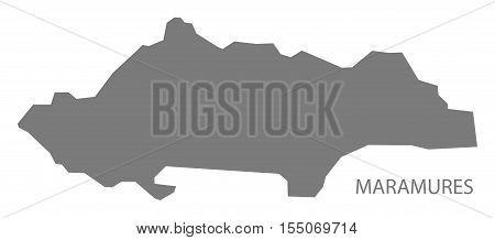 Maramures Romania Map grey vector illustration high res