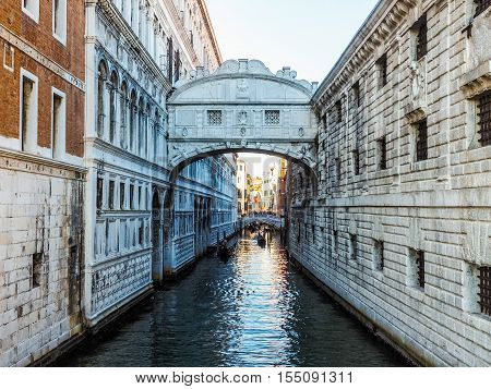 Bridge Of Sighs In Venice Hdr