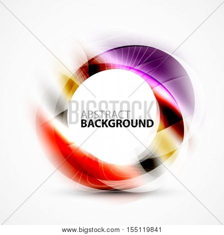 Shiny blurred cicrle template with space for text