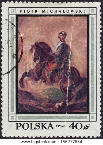 MOSCOW RUSSIA - CIRCA OCTOBER 2016: a post stamp printed in POLAND shows a painting 