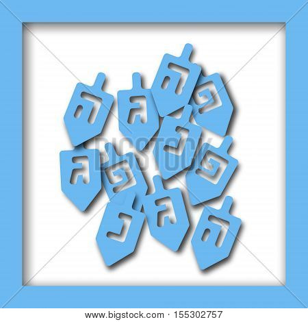 Happy Hanukkah greeting card design. Vector illustration for jewish holiday Hanukkah.